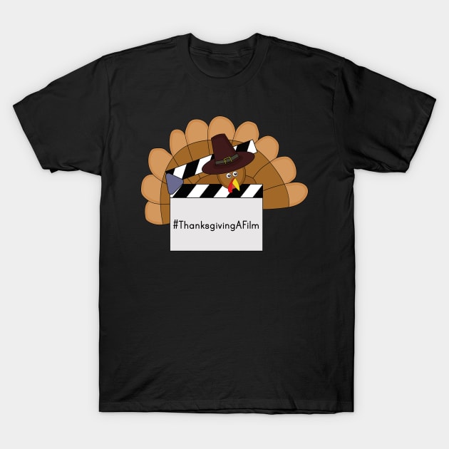 Thanksgiving A Film Turkey and Clapperboard T-Shirt by DiegoCarvalho